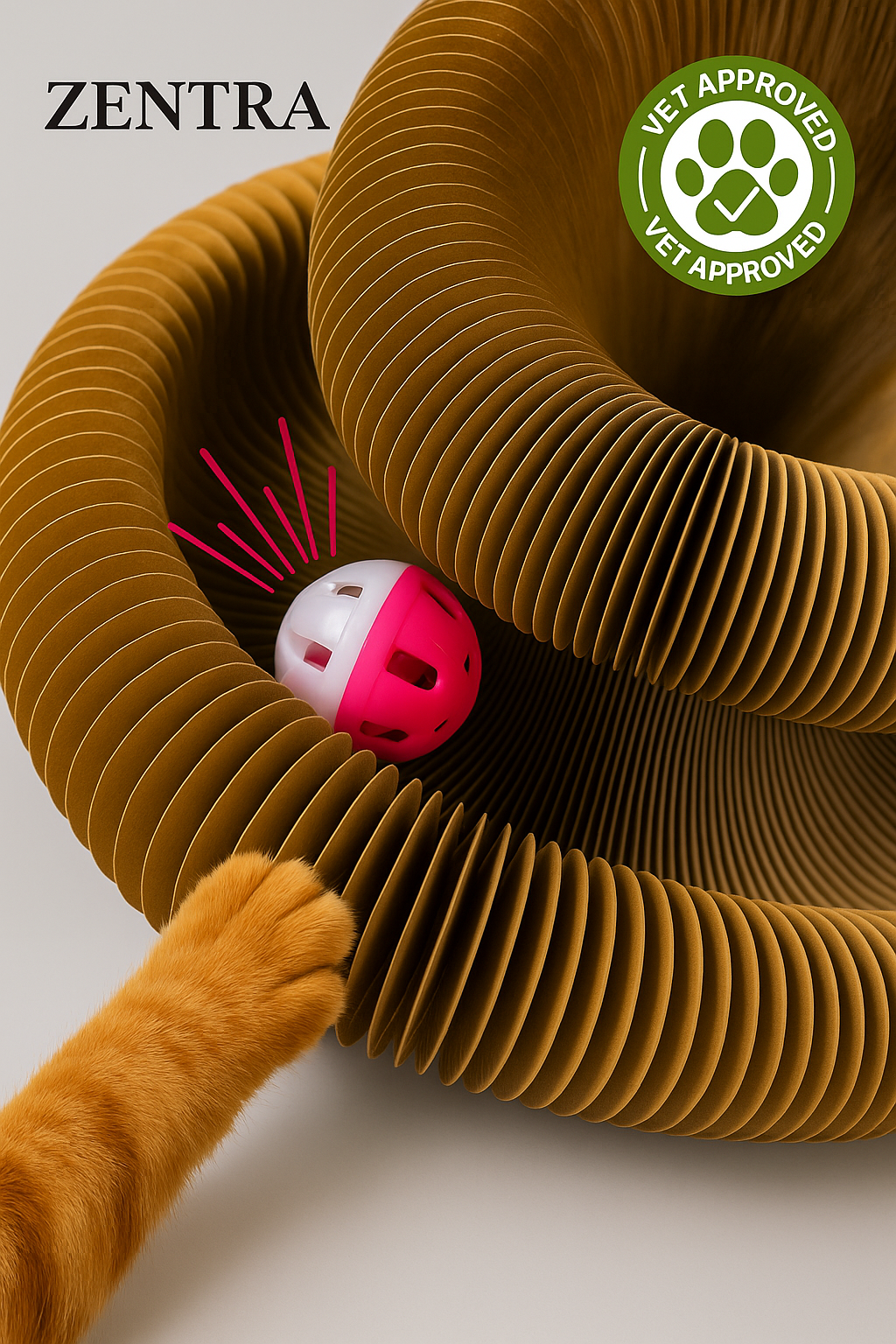 Zentra® - Kat Kurl Cat Toy Scratcher