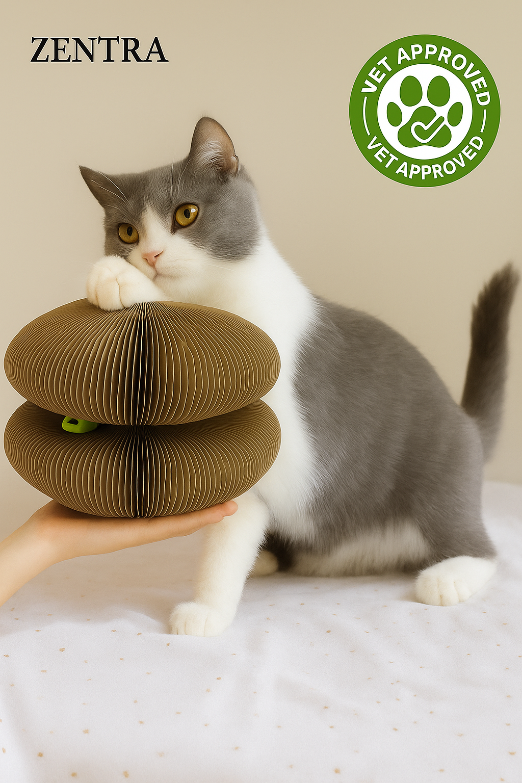 Zentra® - Kat Kurl Cat Toy Scratcher