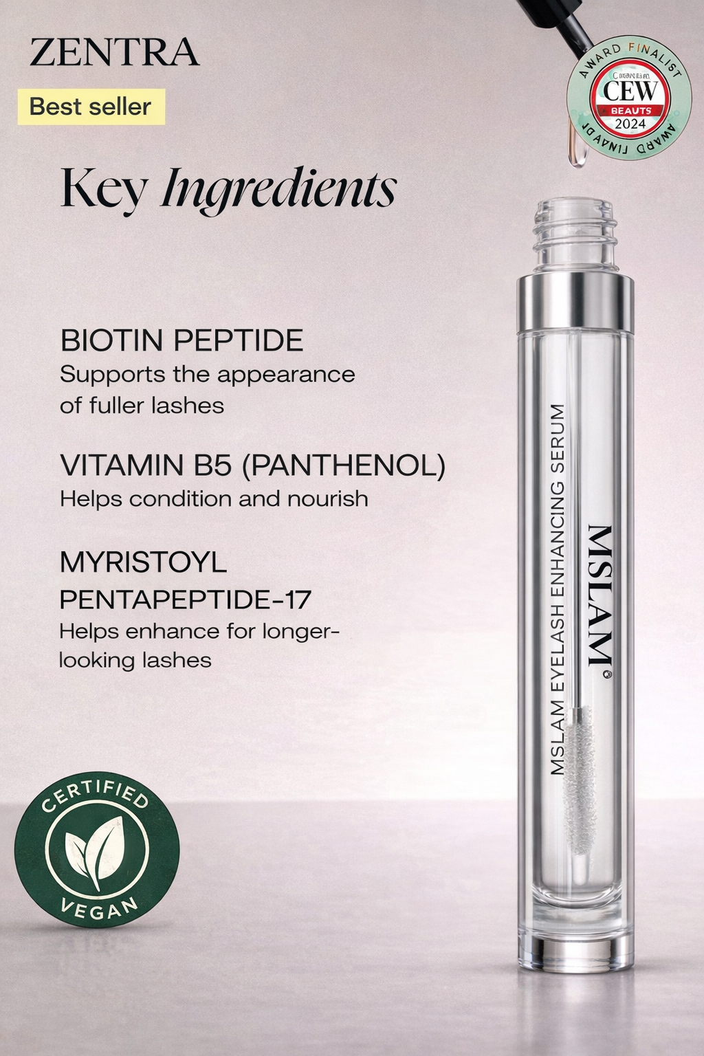 Zentra® Eyelash Growth Serum